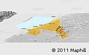 Physical Panoramic Map of Bugahya, lighten, desaturated