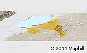 Physical Panoramic Map of Bugahya, lighten, semi-desaturated