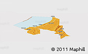 Political Panoramic Map of Bugahya, cropped outside