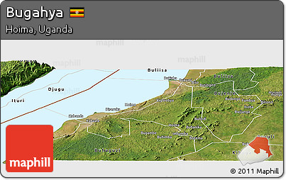 Satellite Panoramic Map of Bugahya