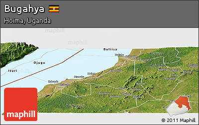 Satellite Panoramic Map of Bugahya