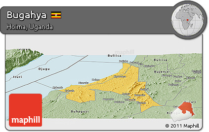 Savanna Style Panoramic Map of Bugahya