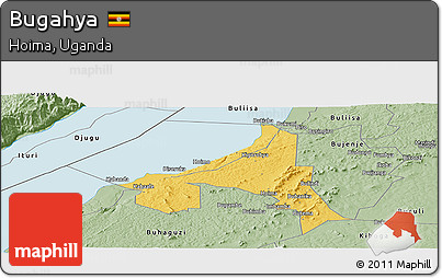 Savanna Style Panoramic Map of Bugahya