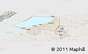 Shaded Relief Panoramic Map of Bugahya, lighten