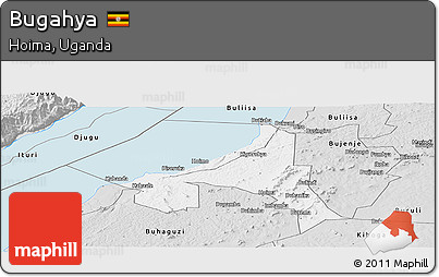 Silver Style Panoramic Map of Bugahya