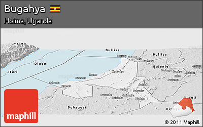 Silver Style Panoramic Map of Bugahya