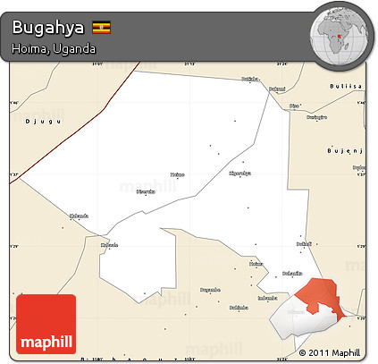 Classic Style Simple Map of Bugahya