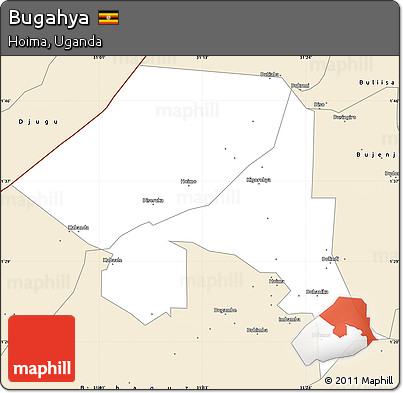 Classic Style Simple Map of Bugahya