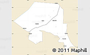 Classic Style Simple Map of Bugahya, single color outside