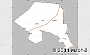 Gray Simple Map of Bugahya, cropped outside