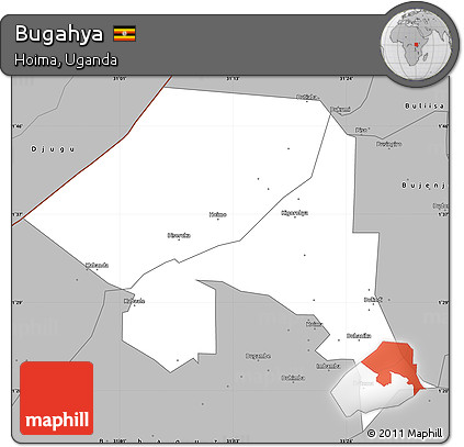 Gray Simple Map of Bugahya