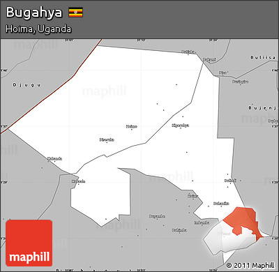 Gray Simple Map of Bugahya