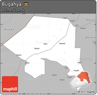 Gray Simple Map of Bugahya