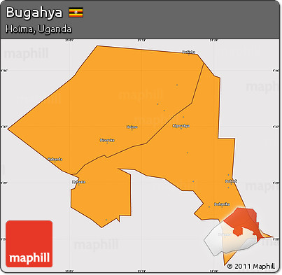 Political Simple Map of Bugahya, cropped outside