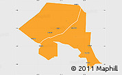 Political Simple Map of Bugahya, single color outside