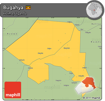 Savanna Style Simple Map of Bugahya