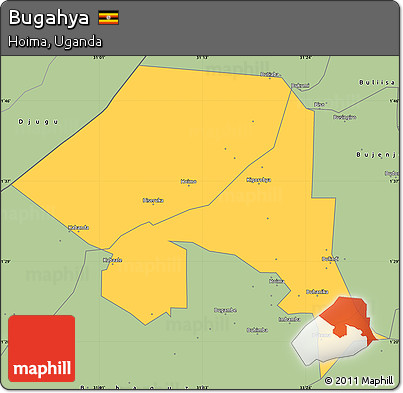 Savanna Style Simple Map of Bugahya