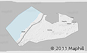 Gray 3D Map of Buhaguzi, single color outside