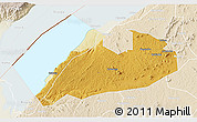 Physical 3D Map of Buhaguzi, lighten
