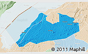 Political 3D Map of Buhaguzi, lighten