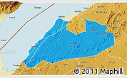 Political 3D Map of Buhaguzi, physical outside