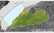 Satellite 3D Map of Buhaguzi, desaturated