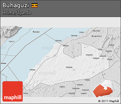 Silver Style 3D Map of Buhaguzi
