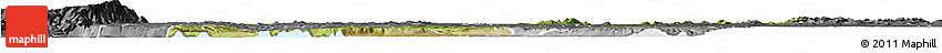 Satellite Horizon Map of Buhaguzi, desaturated