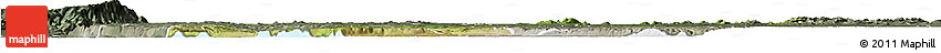 Satellite Horizon Map of Buhaguzi, semi-desaturated