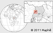 Blank Location Map of Buhaguzi, highlighted country, highlighted parent region, within the entire country
