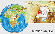 Physical Location Map of Buhaguzi, highlighted country, highlighted parent region