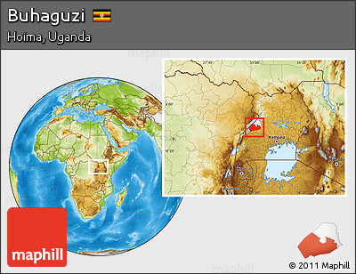 Physical Location Map of Buhaguzi, highlighted parent region
