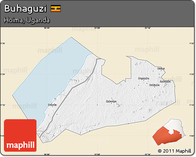 Classic Style Map of Buhaguzi, single color outside