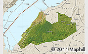 Satellite Map of Buhaguzi, shaded relief outside