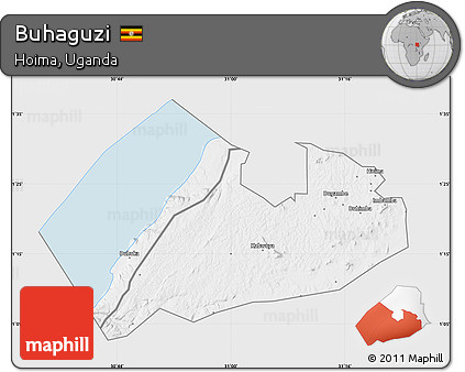 Silver Style Map of Buhaguzi, single color outside