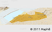 Physical Panoramic Map of Buhaguzi, lighten