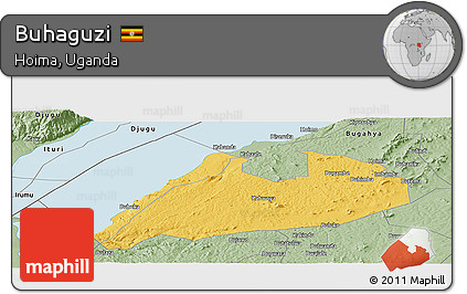 Savanna Style Panoramic Map of Buhaguzi