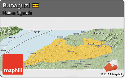 Savanna Style Panoramic Map of Buhaguzi