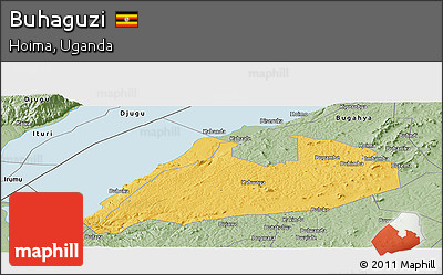 Savanna Style Panoramic Map of Buhaguzi