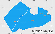 Political Simple Map of Buhaguzi, single color outside