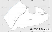 Silver Style Simple Map of Buhaguzi, single color outside