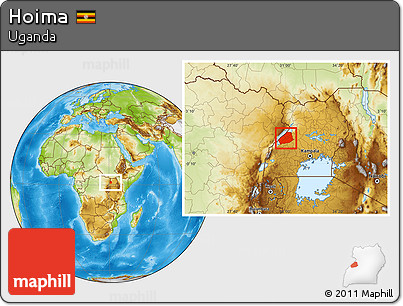 Physical Location Map of Hoima