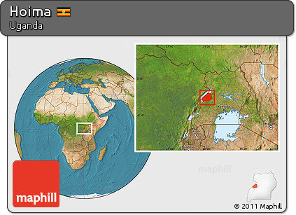 Satellite Location Map of Hoima