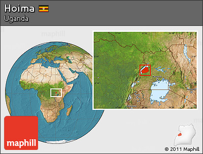 Satellite Location Map of Hoima