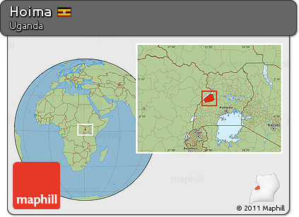 Savanna Style Location Map of Hoima