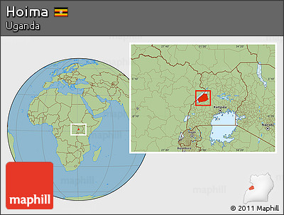 Savanna Style Location Map of Hoima