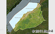 Satellite Map of Hoima, darken