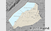 Shaded Relief Map of Hoima, darken, desaturated