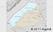 Shaded Relief Map of Hoima, desaturated
