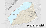Shaded Relief Map of Hoima, lighten, desaturated